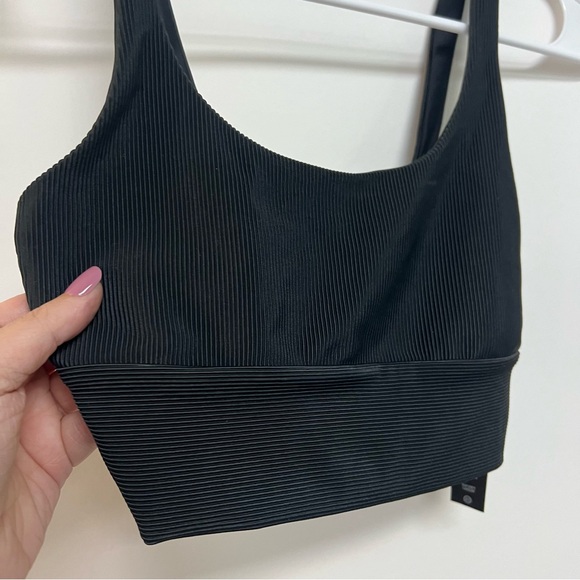 Beach Riot Sport Leah Top Black Swimsuit Sports Bra Ribbed XS $78 - Picture 8 of 11